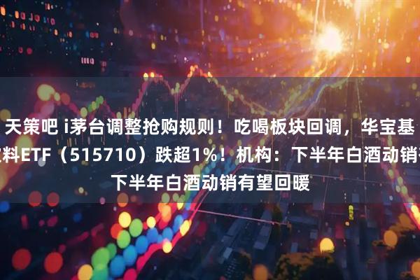 天策吧 i茅台调整抢购规则！吃喝板块回调，华宝基金食品饮料ETF（515710）跌超1%！机构：下半年白酒动销有望回暖